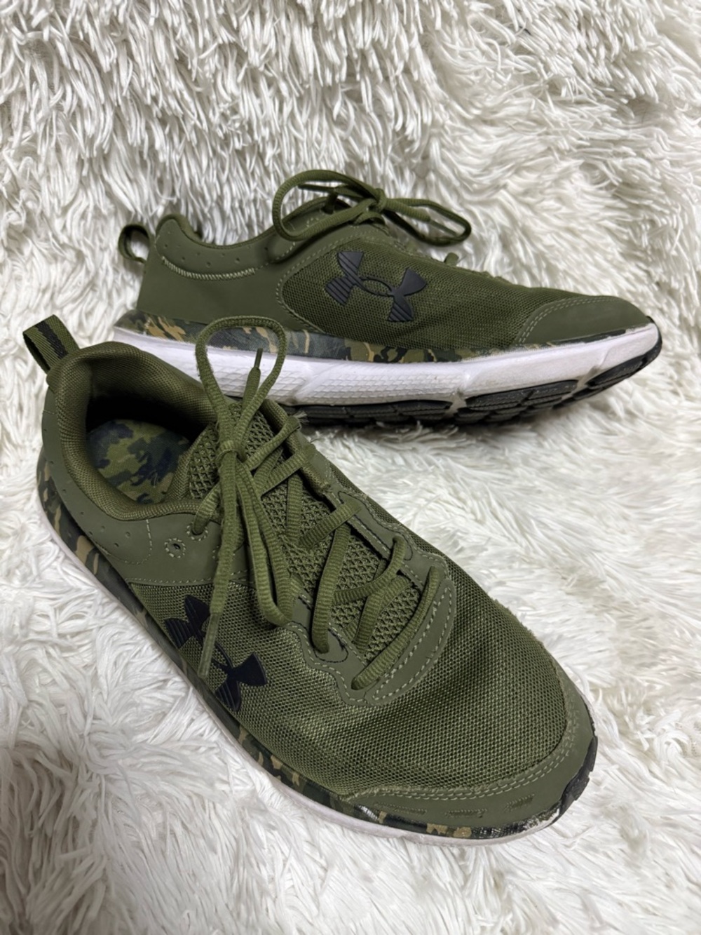Under Armour Olive Green Camo Athletic Shoes